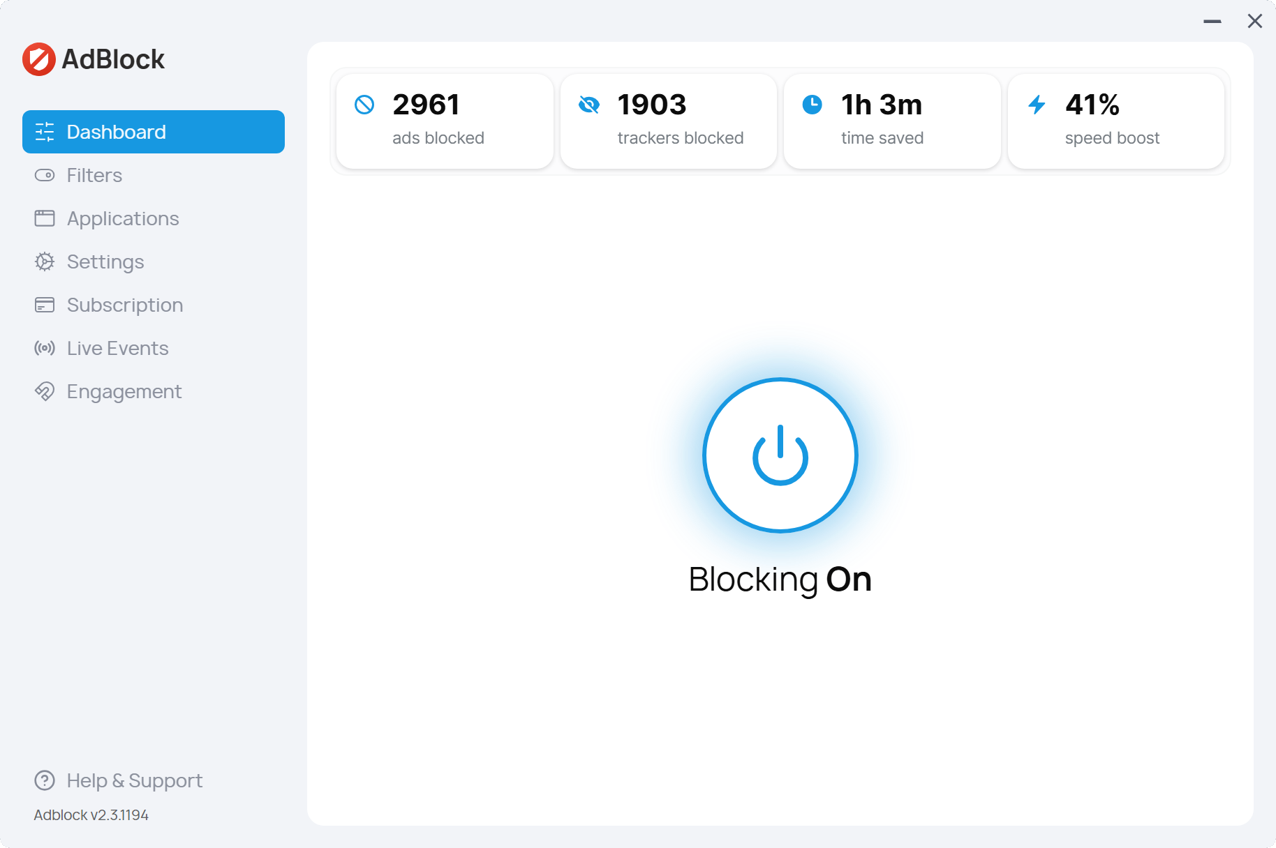 Adblock Dashboard Light